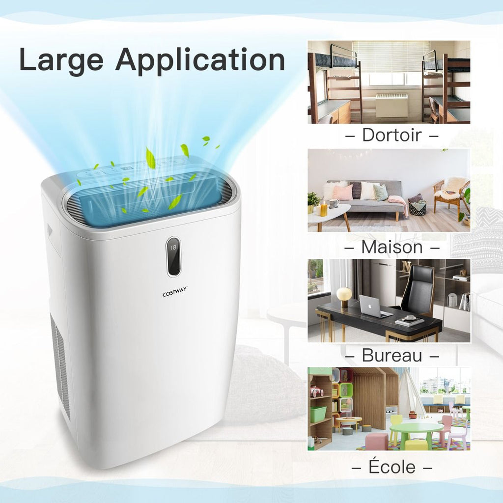 4 En 1 Climatiseur 16 À 32℃ 14000BTU R290 3 Modes Ventilateur Déshumidificateur Et Rafraîchisseur Jusqu'À 40㎡ Classe Énergétique A